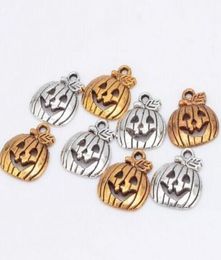 200 pcslot antique argent or alliage Halloween citrouille charmes pendentifs pour bijoux à bricoler soi-même faisant des résultats 19x16mm2550629