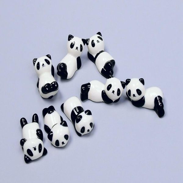 Support de baguettes Panda en céramique, 200 pièces, support de cuillère, fourchette, couteau, support de repos, décor de Table de Restaurant et de bureau