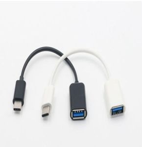200PCSLOT TYPE C Câble otg Typec USB C Cabel Adaptateur pour OnePlus 3 LG Blanc Black Color entier 100pcs3999941