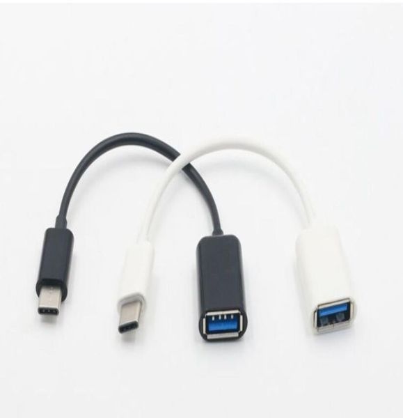 200PCSLOT TYPE C Câble otg Typec USB C Cabel Adaptateur pour OnePlus 3 LG Blanc Black Color entier 100pcs3999941