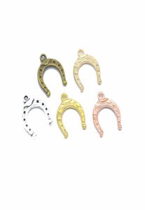 200pcspack breloques en fer à cheval bijoux à bricoler soi-même faisant pendentif idéal pour bracelet colliers boucles d'oreilles artisanat fait à la main argent Bronze Charm5483241