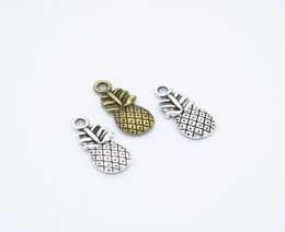 200pcspack ananas charmes bricolage bijoux de fabrication de bracelets en forme de pendentif