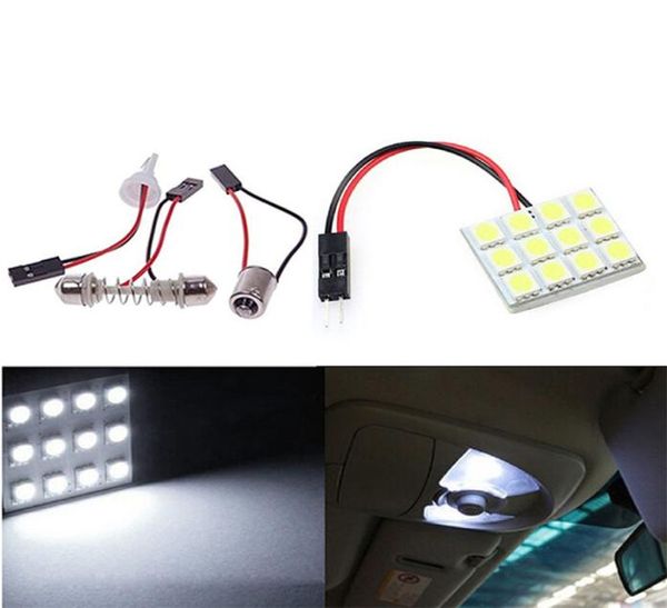Panneau lumineux LED pour voiture, blanc pur, 12 200 SMD, T10, ampoule dôme, adaptateur BA9S, DC 12V 5050, 9264234