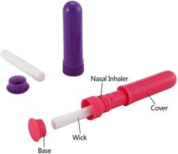 200Sets Blank Nasal Inhaler, Nasal Inhaler Tube, Nasal Inhaler Container met hoogwaardige katoen