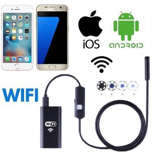 Freeshipping 200W Android iPhone Endoscope WiFi Telefoon IOS Endoscope USB 6LED 8mm Waterdichte optie Camera / video