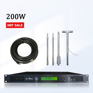 200W Fm-zender 87,5 -108MHz radiozender met dipoolantenne en kabel