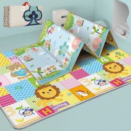 200x180x1CM Dubbelzijdig Kinderkleed Zacht Schuim Tapijt Spel Speelmatten Waterdicht Baby Speelkleed Kamer Decor Opvouwbare Kind Kruipmat 240314