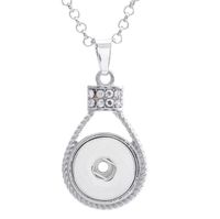Ginger Snap Button Pendants with Crystal Diamond Jewelry 18mm NOOSA Interchangeable Necklaces DIY Accessory Jewerly for Women Christmas Gift