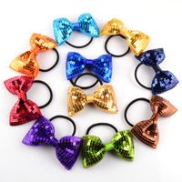 19C Shinny Bow With Hair Bands Girls Beautiful Bowknot Headw...