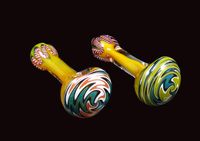 WSC- 1025 glass colored spoon pipe hand pipe 110MM