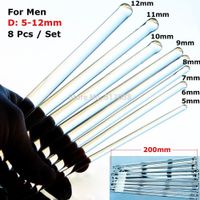 5-12mm Set Glass Urethral Dilatator Stretching Plug Catheter sounding insert stimulating male penis masturbation sex toy for men