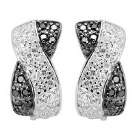 Das neue Produkt Promotion Edle Großzügige Bestseller Q-2157 Weiß und Schwarz Zirkonia Shinning 925 Sterling Silber Mode Ohrringe