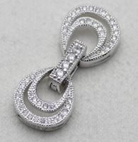 Vendita calda 925 intarsio strass collana di perle collana braccialetto chiusura a più strati YPJ66
