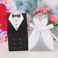 Livraison gratuite + boîtes de mariage boîte arrivée nouvelle mariée et le marié faveur boîtes de faveurs de mariage, 500pairs = 1000pcs / lot