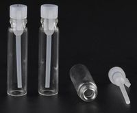 1ml 2ml 3mlガラス香水エリコード小瓶ガラスバイアル、ミニejuiceサンプルバイアル、1mlガラステストボトル空スプレー詰め替えボトル