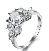 Freier Verschiffen-feiner Großverkauf - Herzen und Pfeile schnitten Diamant CZ Neuer einfacher Super greller Rhinestone Frau Ring-einzelner Ring-Großverkauf