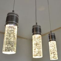 Livraison gratuite moderne LED Colonne bullé Trois Lampes Lampe suspendue Lustre style créatif lampe Lumières Bubble Pendant Light Fixture