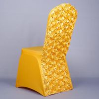 Mode 3D Rose Fleur Universel Stretch Spandex Housses de chaise pour les mariages Partie Banquet Décoration Accessoires Élégant De Mariage Chaise Couvre