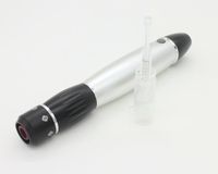 DHL Silver Electric Auto Derma Pen Therapie Postzegel Anti-Aging Facial Micro Naalden Elektrische Pen met White Retail Packing Dermapen 5pcs / lot