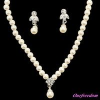 In Stock 15097 Ivory Jewelry Sets With Earring Elegant Formal Prom Evening Party Wear Bridal Jewelry New Arrival 100% Real Image