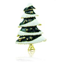 Venta al por mayor de Alta Cantidad Broches Pins Moda Esmalte Árbol de Navidad Chapado En Oro Broches Bodas Decoración de Navidad Joyería