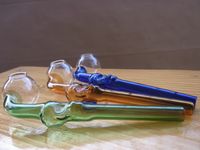 Brûleurs à mazout en verre courbé de 14cm Conduites d'eau en verre de bang avec équilibreur en verre de couleur différente