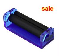 Wholesale 70mm Easy Manual Tobacco Roller Hand Cigarette Maker Rolling Machine Tool Worldwide color blue Free Shipping