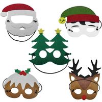 Halloween Navidad Cosplay Máscaras Máscara de fieltro de dibujos animados fiesta de disfraces de disfraces niños niños navidad regalo de cumpleaños máscara
