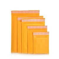 버블 메일러 패딩 봉투 가방 셀프 씰 충격 증거 봉투 우편 배송 주머니 종이 패키지 노란색