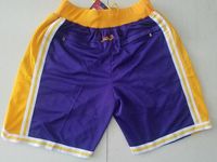 Nuovo Shorts squadra Shorts 96-97 Vintage Baseketball Pantaloncini tasca della chiusura lampo in corso vestiti viola Colore Giallo appena fatto formato S-XXL