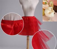 New Petticoats for Flower Girl Dress 3 Layers No Hoop White/Red/Black Short Children Crinoline Girls/Kids/Child Underskirt