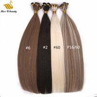 Koyu Kahverengi Sarışın Platin Renk Hairextensions El Yapımı Saç Demetleri Elde Edildi Atkı Remy Humanhair Manikür Hizalı 12-26 inç