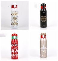 flacons tasse en acier inoxydable de Noël isolation sous vide Thermos culbuteurs portable Coupes de Noël nouvel an cadeau faveur Bouteille d'eau LXL269-1