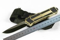 Top Quality Automatic Tactical Knife Double Action Azione Bordo Fine Bordo EDC Pocket Knives Survival Gear Gear Regalo di Natale per uomo Maniglia in oro