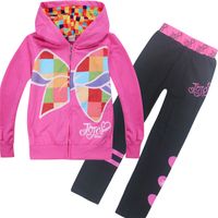 Jojo Siwa комплекты одежды 4-12T детские девочки молния толстовки + брюки для брюк наборы 110-150 см детей дизайнерская одежда для девочек ZSS356