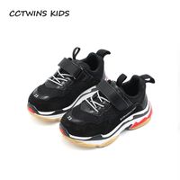 Cctwins أطفال 2018 ربيع الأطفال الأسود عارضة حذاء طفلة الأزياء الرياضية حذاء طفل رضيع الأبيض شبكة المدرب F2179 Y18110304