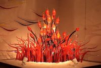 Zhongshan Fabrik Spezielle schöne Lampen Bodenbeleuchtung Art Deco Geblasene Glaskulptur für Hotelprojekt