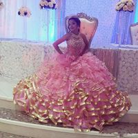 Vestidos De Quinceañera Rosa Dorado al por mayor a precios baratos | DHgate Vestidos De Quinceañera Rosa Dorado al por mayor a precios baratos | DHgate
