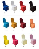 hotel hotel chair cover wedding wedding pure color with thick white elastic high-end banquet chair cover spandex free shipping WA0101