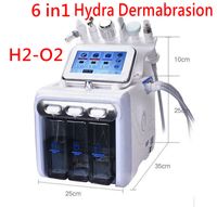 Multifunzionale 6in1 H2 O2 Hydra Facial Dermabrasion Hydro Microodermabrasione Sbucciatura della pelle del vuoto Pulizia della pelle Acqua Acqua Aqua Dispositivo spray ossigeno