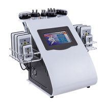 40k 6 in 1 Schlankmaschinen Ultraschall Liposuktions-Unterdruck Dual-Color-Funkfrequenzinstrument Laserfettabbau Faserkörperapparat