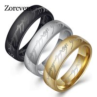 2020 Midi rostfritt stål En ring av kraftguldfärg Bröllopsring älskare kvinnor män grossist