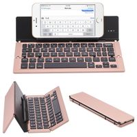 Mini mini teclados portátiles Traval Bluetooth Teclado inalámbrico plegable para iPhone, teléfono Android, tableta, iPad, teclado de juegos de PC