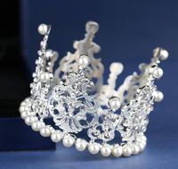 Pearl Cake Crown Decoration Bridal Crown Headdress