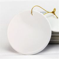 Sublimation Blank Ceramic Ornaments White Chrismas Pendant D...