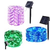 String Lights Copper Wire Led Fairy Lights Solar Powered Decorative Lighting 10M 100LEDs Waterproof for Outdoor Christmas Garden Patio Lawn