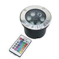 Edison2011 6W 9W AC 85-265V LED Underground Lamp Light RGB Colorful with 24 Keys Controller IP67 Waterproof Projector Light for Garden