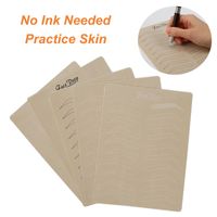 5pcs Tattoo Practice Skin No Ink Needed Microblading Accessories Permanent Makeup 3D Eyebrow Artificial Skin for Body Art Beginner Training