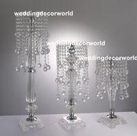 Plus récent acrylique cristal bougeoirs fleur Vase Rack Bougie Bâton Table De Mariage Pièce maîtresse Événement Route Lead Bougie Stands decor00018