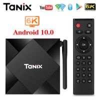 Tanix TX6S الروبوت 10 مربع التلفزيون الذكي Allwinner H616 2G 8G TX6 مجموعة أعلى مربع دعم 4K 2.4G wifi